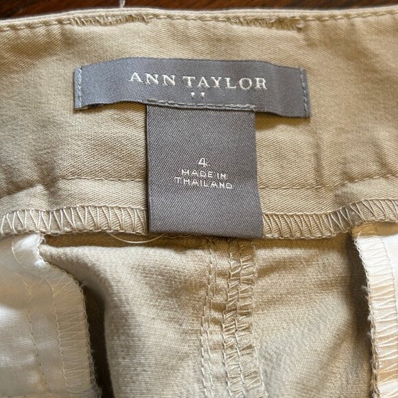 Ann Taylor Classic Tan Knee Length Skirt Size 4 - Picture 4 of 4
